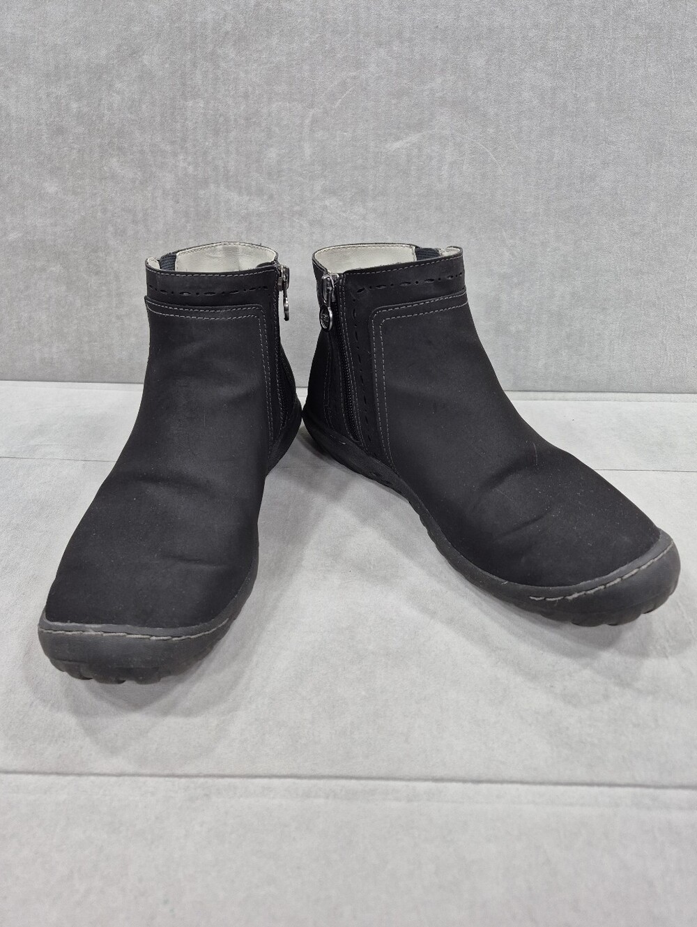 JBU by Jambu ankle boots women's 8 black faux nubuck furry lining All terrain